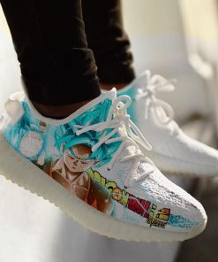 Goku Blue Custom Dragon Ball Super Anime Yeezy Sneakers