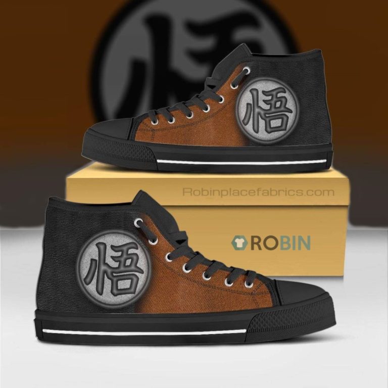 Goku Kanji Symbol Dragon Ball Anime Canvas High Top Shoes