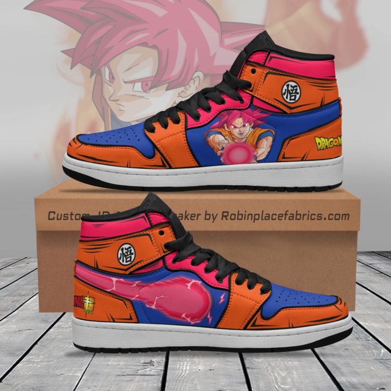 Goku Saiyan God Custom Jordan 1 Sneakers