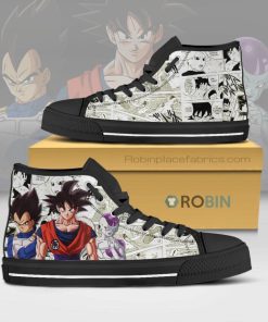 Goku x Vegeta x Frieza Dragon Ball Anime Mixed Manga Style Canvas High Top Shoes (Kid and Adult size available) Goku x Vegeta x Frieza Dragon Ball Anime Mixed Manga Style Canvas High Top Shoes (Kid and Adult size available)