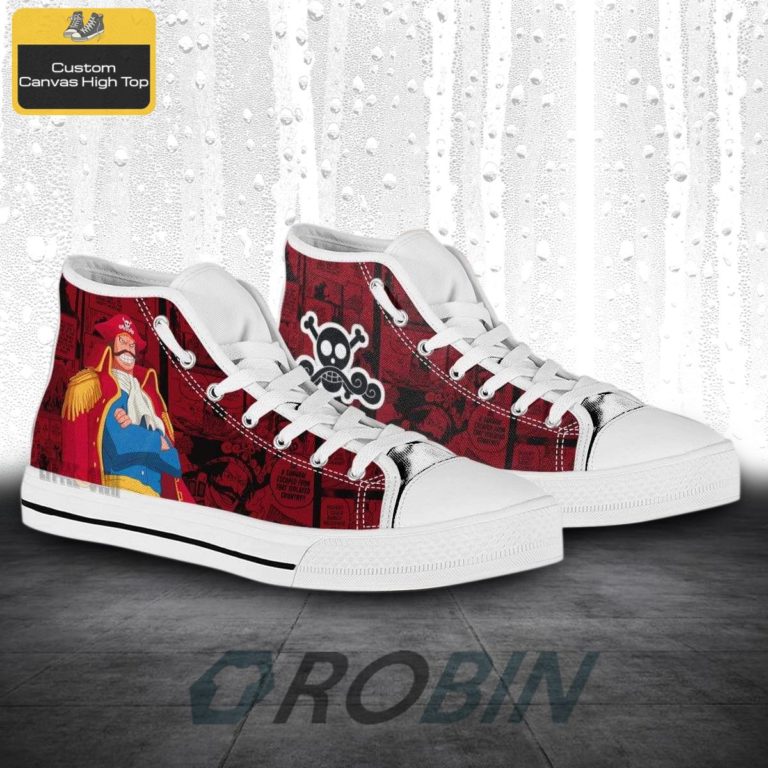 Gol D. Roger One Piece Anime Canvas High Top Shoes