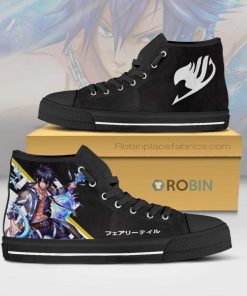 Gray Fullbuster Fairy Tail Anime Canvas High Top Shoes