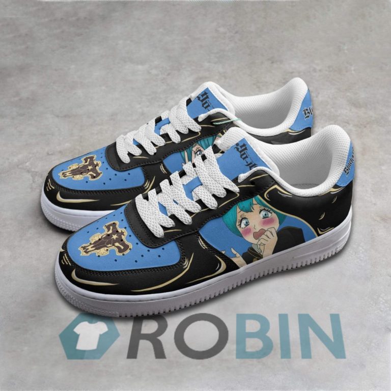 Grey Air Force 1 Sneakers Custom Black Clover Anime Shoes
