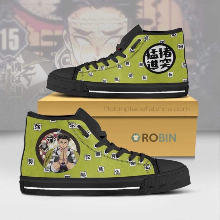 Gyomei Himejima Demon Slayer Anime Canvas High Top Shoes