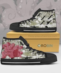 Gyuki Tailed Beast Naruto Anime Mixed Manga Canvas High Top Shoes