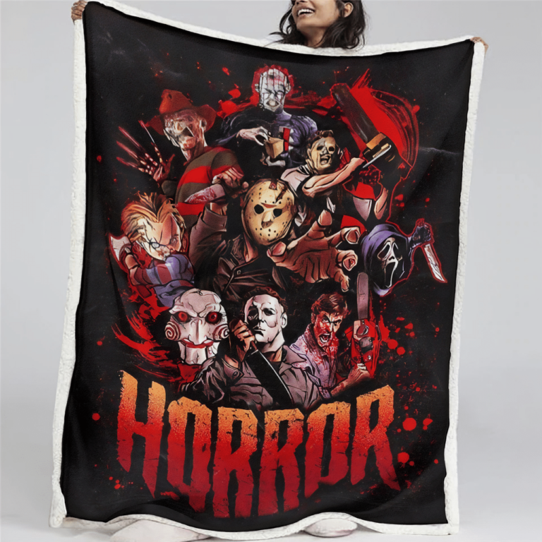 Halloween Horror Movies Characters Quilt Blanket