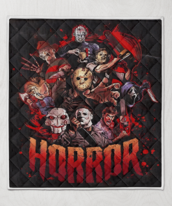 Halloween Horror Movies Characters Quilt Blanket Halloween Horror Movies Characters Quilt Blanket