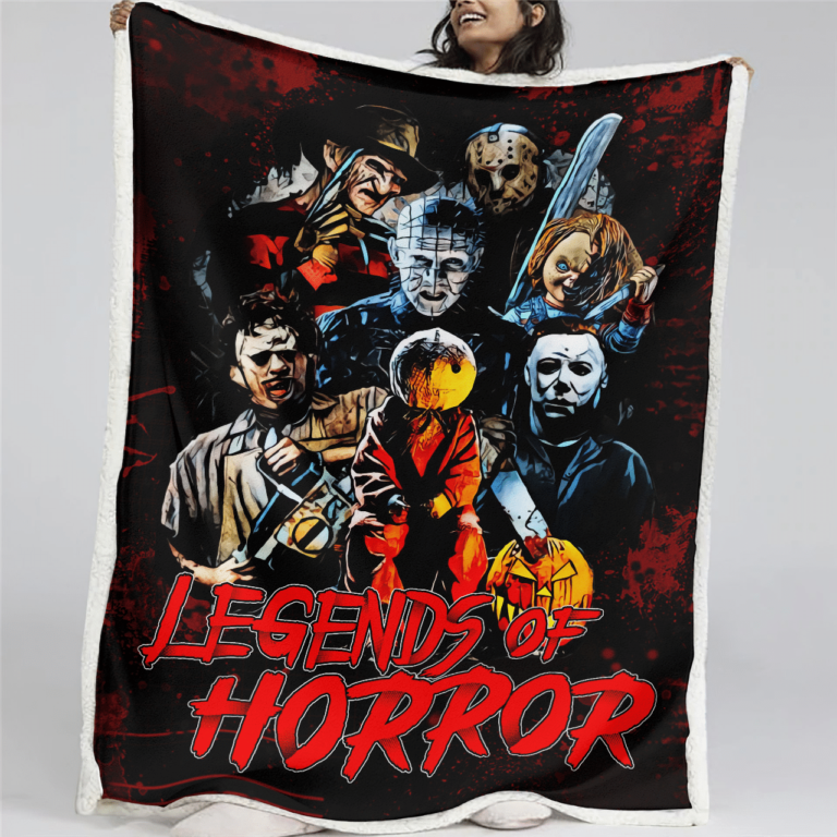Halloween Killer Characters Quilt Blanket