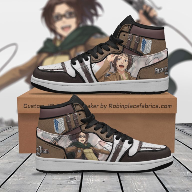 Hange Zoe Attack On Titan Custom Jordan 1 High Sneakers