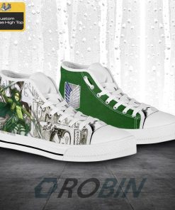 Hange Zoe Attack on Titan Anime Mixed Manga Style Canvas High Top Shoes Hange Zoe Attack on Titan Anime Mixed Manga Style Canvas High Top Shoes
