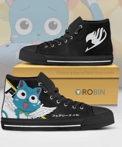 Happy Fairy Tail Anime Canvas High Top Shoes (Kid and Adult size available)