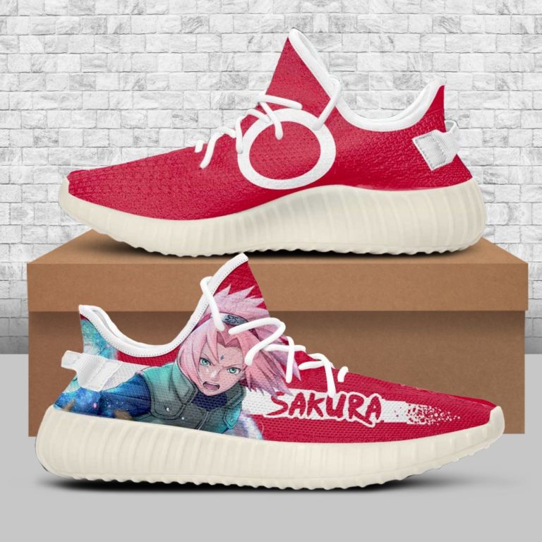 Haruno Sakura Shoes Naruto Anime Yeezy Shoes