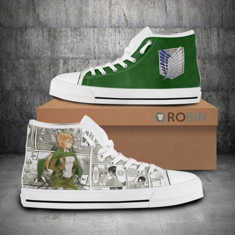 Historia Attack on Titan Anime Mixed Manga Canvas High Top Shoes