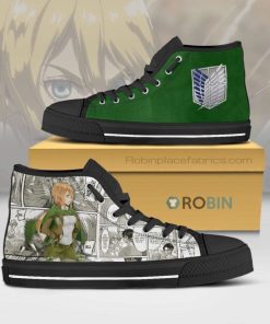 Historia Attack on Titan Anime Mixed Manga Canvas High Top Shoes