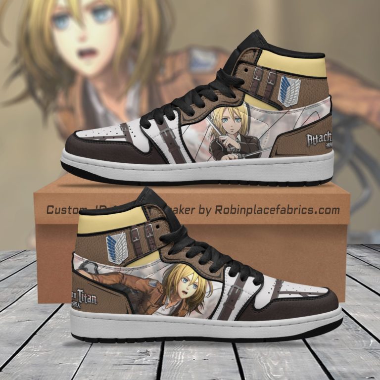 Historia Reiss Attack On Titan Custom Jordan 1 High Sneakers