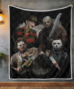 Horror Blanket Michael Myers Jason Voorhees Freddy Krueger Quilt