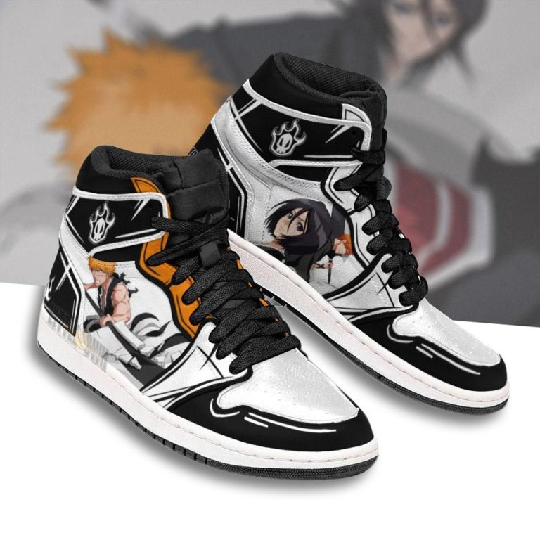 Ichigo X Rukia JD Sneakers Custom Bleach Anime Shoes - RobinPlaceFabrics