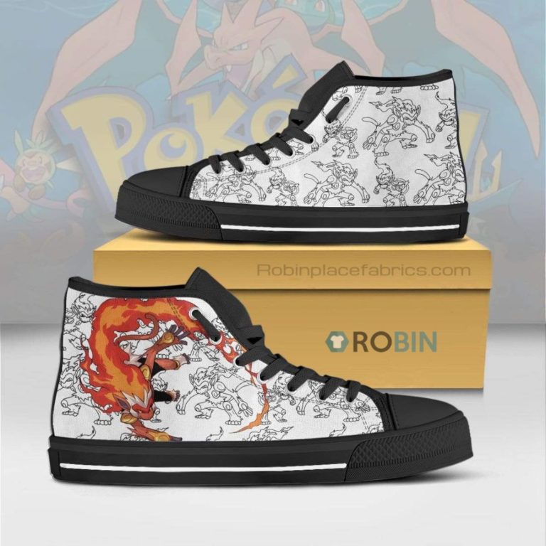 Infernape Pokemon Anime Canvas High Top Shoes