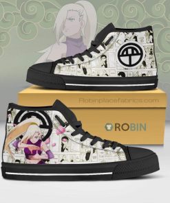 Ino Naruto Anime Mixed Manga Style Canvas High Top Shoes