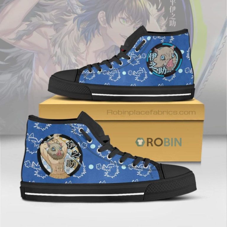 Inosuke Hashibira Demon Slayer Anime High Top Canvas Shoes