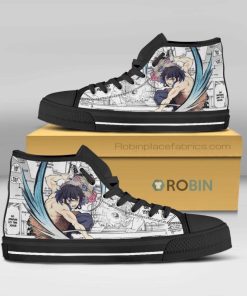 Inosuke Demon Slayer Anime Mixed Manga Canvas High Top Shoes Inosuke Demon Slayer Anime Mixed Manga Canvas High Top Shoes