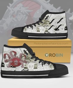 Isobu Tailed Beast Naruto Anime Mixed Manga Canvas High Top Shoes Isobu Tailed Beast Naruto Anime Mixed Manga Canvas High Top Shoes