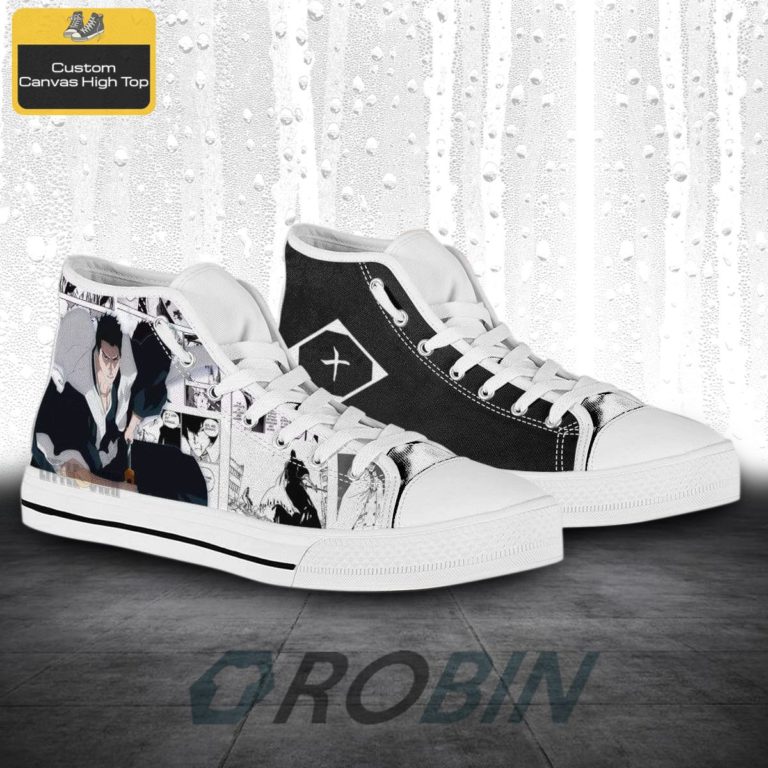 Isshin Kurosaki Bleach Anime Mixed Manga High Top Canvas Shoes (Kid and Adult size available)