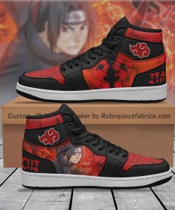 Itachi Akatsuki Jordans Amaterasu Naruto Anime Basketball Sneakers