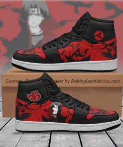 Itachi Crow Sharingan Custom Jordan 1 Sneaker Itachi Crow Sharingan Custom Jordan 1 Sneaker