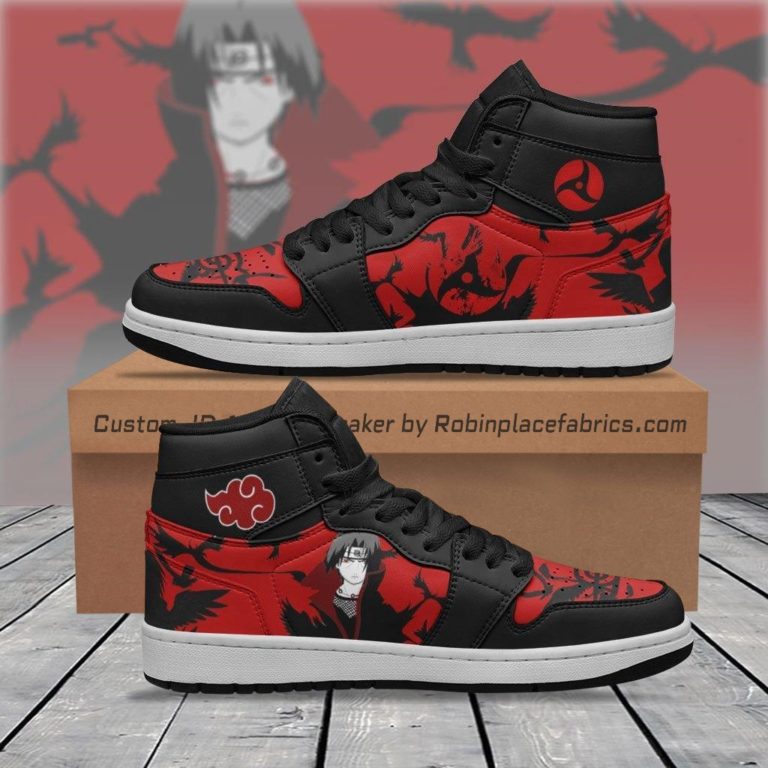 Itachi Crow Sharingan Custom Jordan 1 Sneaker