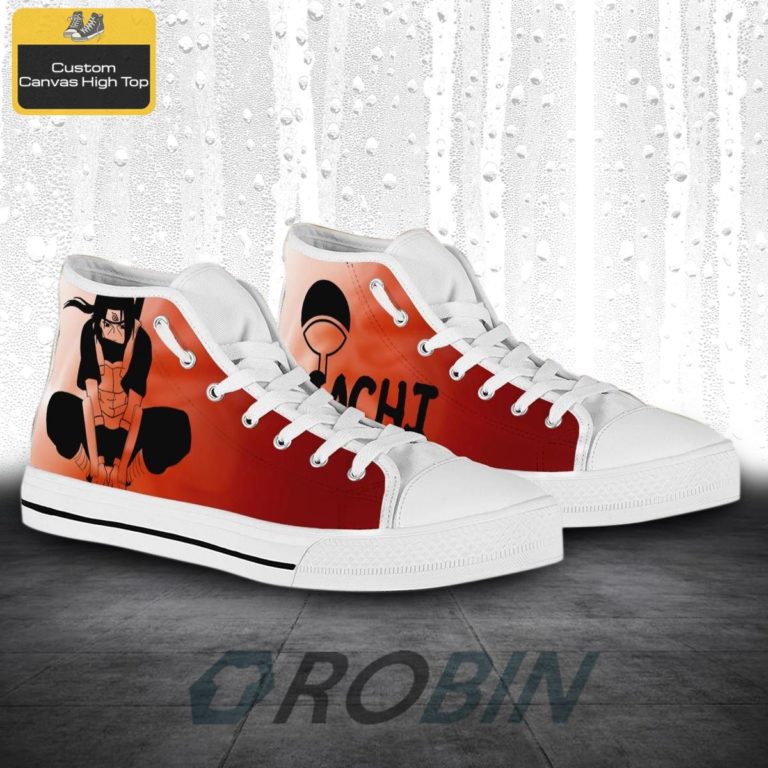 Itachi Naruto Anime High Top Canvas Shoes