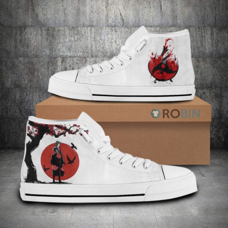Itachi Uchiha Naruto Anime Canvas High Top Shoes