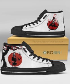 Itachi Uchiha Naruto Anime Canvas High Top Shoes Itachi Uchiha Naruto Anime Canvas High Top Shoes