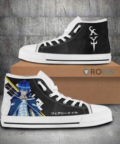 Jellal Fernandes Fairy Tail Anime High Top Canvas Shoes