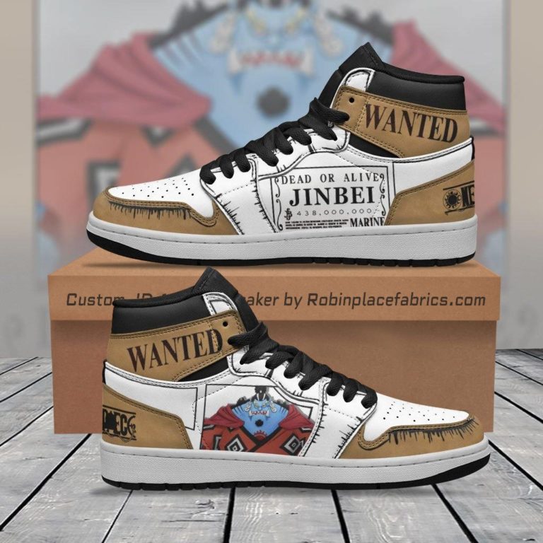 Jinbe Wanted JD Sneakers Custom One Piece Anime Shoes