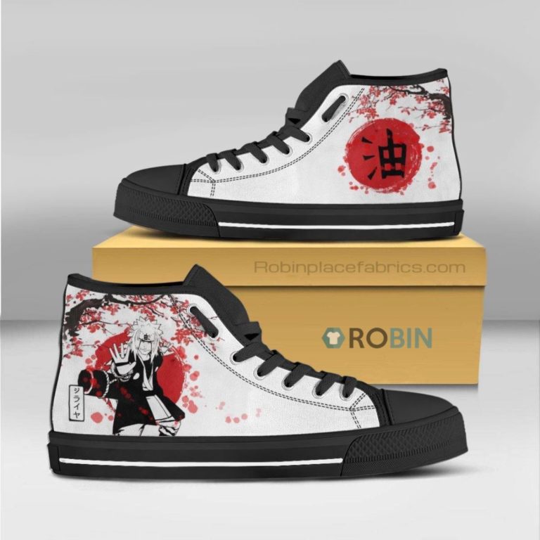 Jiraiya Sannin Naruto Anime Canvas High Top Shoes (Kid and Adult size available)