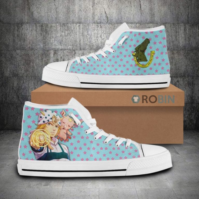Johnny Joestar JoJo’s Bizarre Adventure Anime High Top Canvas Shoes