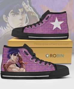 Jonathan Joestar JoJo’s Bizarre Adventure Anime Canvas High Top Shoes Jonathan Joestar JoJo’s Bizarre Adventure Anime Canvas High Top Shoes