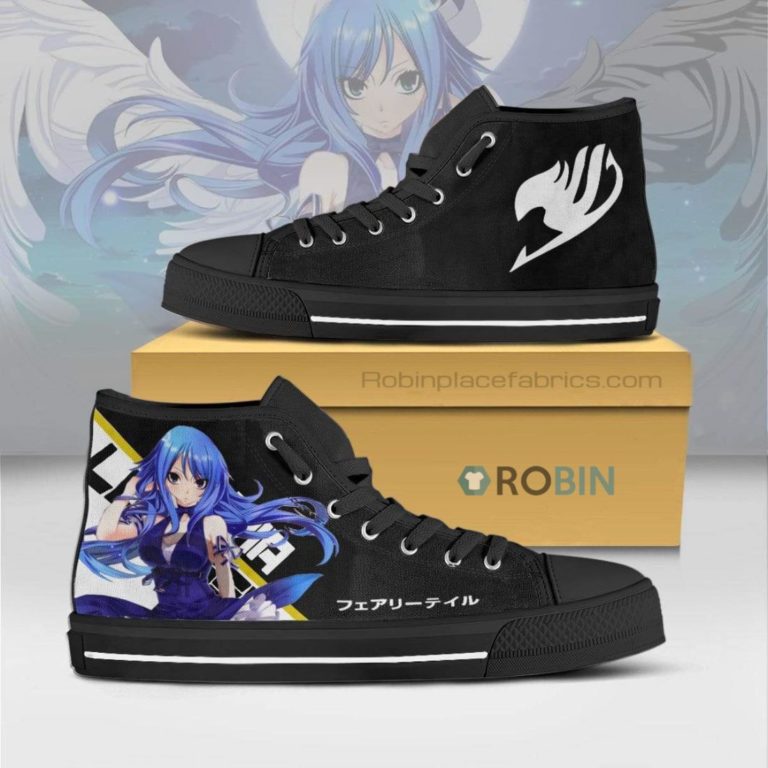 Juvia Lockser Fairy Tail Anime Canvas High Top Shoes