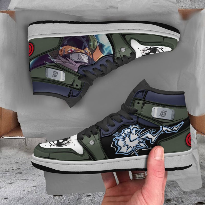 Kakashi Raikiri Sharingan Custom Jordan Sneakers - RobinPlaceFabrics
