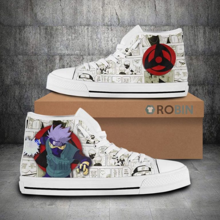 Kakashi Naruto-Anime High Top Canvas Shoes