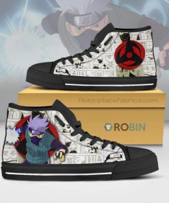 Kakashi Naruto-Anime High Top Canvas Shoes