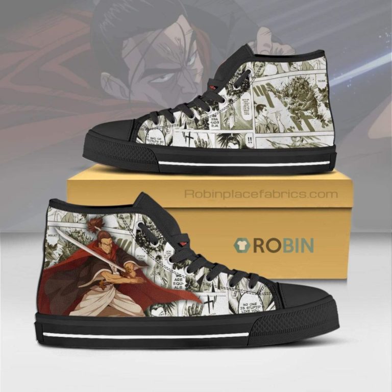 Kamikaze One Punch Man Anime Mixed Manga Style Canvas High Top Shoes