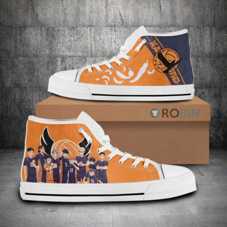 Karasuno Team Members Haikyu!! Anime Canvas High Top Shoes