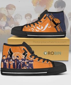 Karasuno Team Members Haikyu!! Anime Canvas High Top Shoes