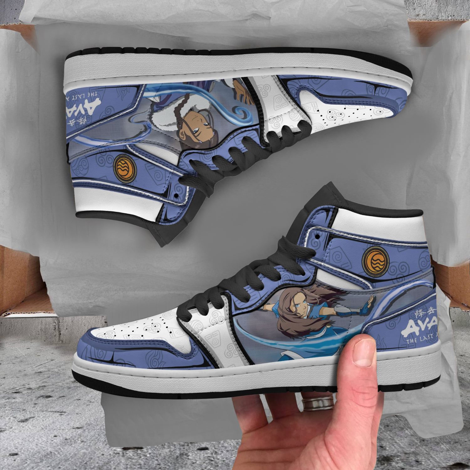 Katara JD Sneakers Custom Avatar The Last Airbender Anime Shoes ...