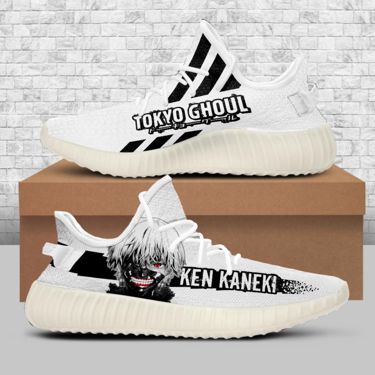 Ken Kaneki Tokyo Ghoul Custom Yeezy Sneakers