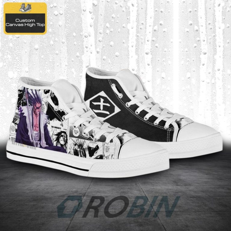 Kenpachi Zaraki Bleach Anime Mixed Manga Canvas High Top Shoes