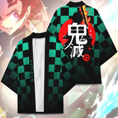 Kimetso No Yaiba Tanjiro Kimono Cardigan | RobinPlaceFabrics | Reviews ...