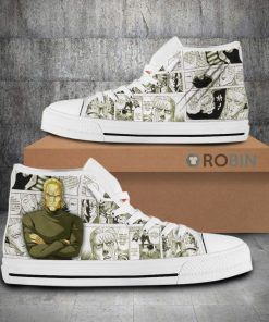 King One Punch Man Anime Mixed Manga Style High Top Canvas Shoes